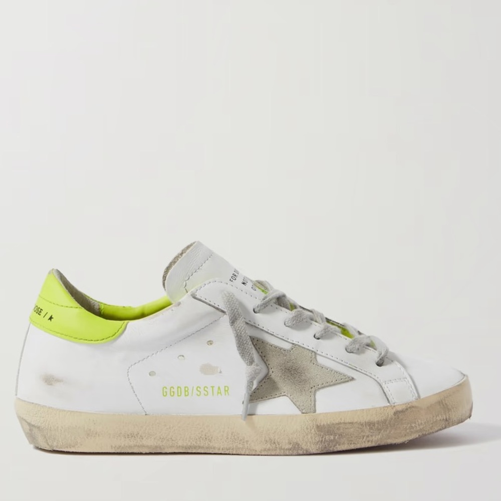 GOLDEN GOOSE Superstar distressed leather sneakers